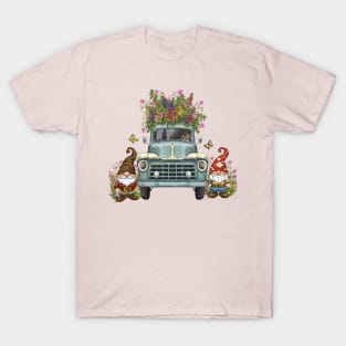 Spring Gnomes Garden Flower Truck T-Shirt